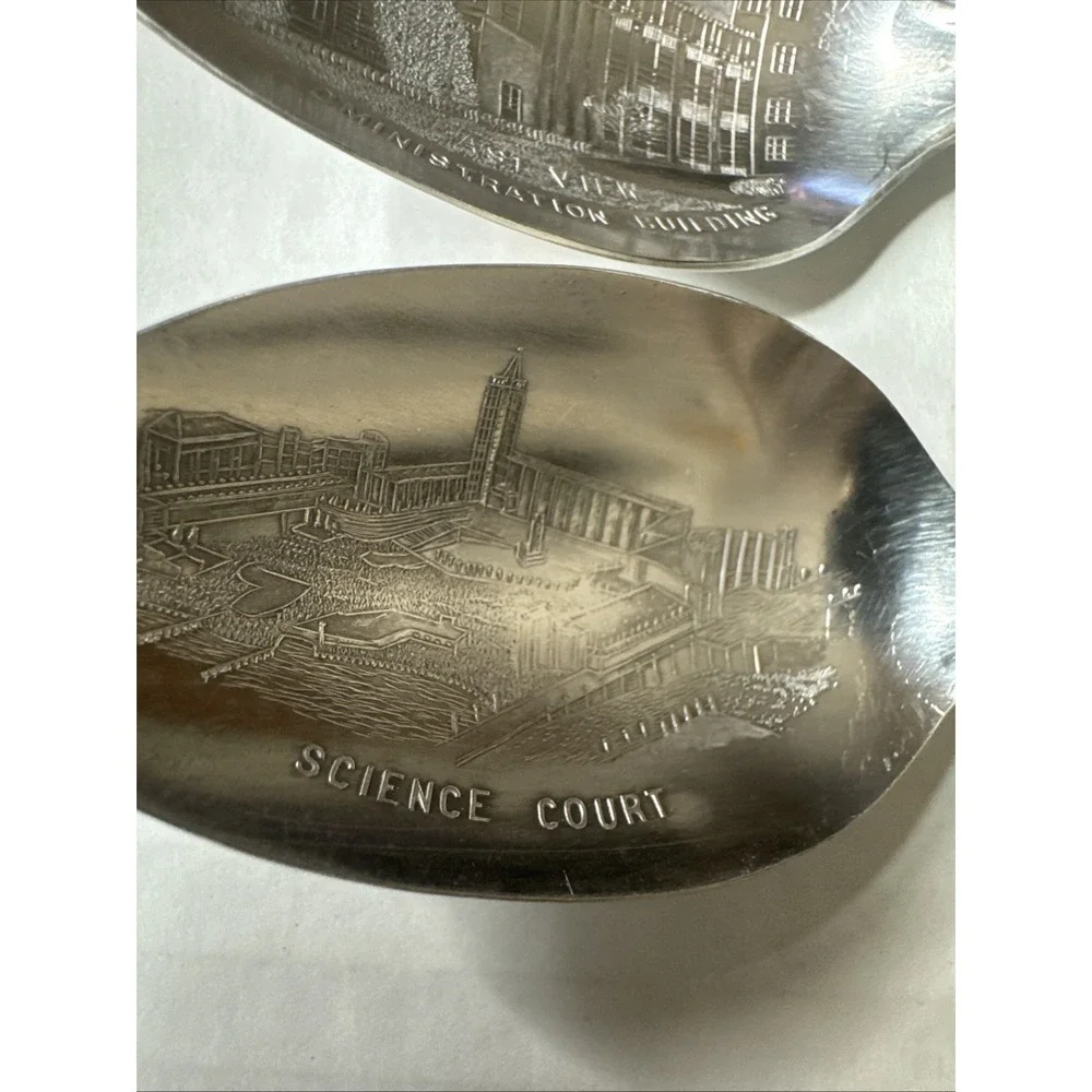 1933 Chicago World's Fair Century of Progress Spoons Lot 6 Silver‎ Plated